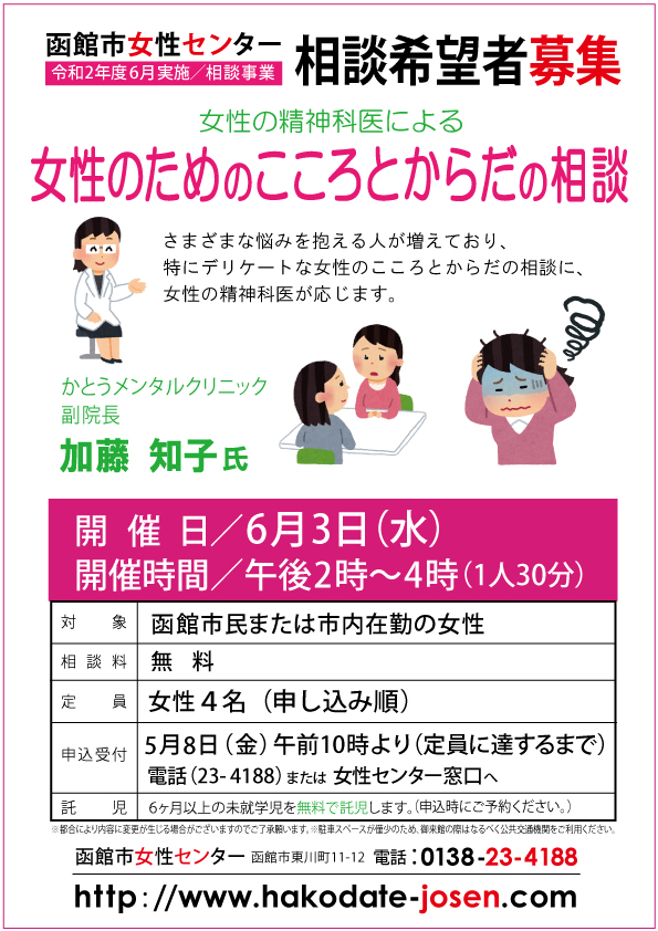 女性のためのこころとからだの相談web