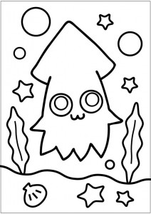 いか塗り絵